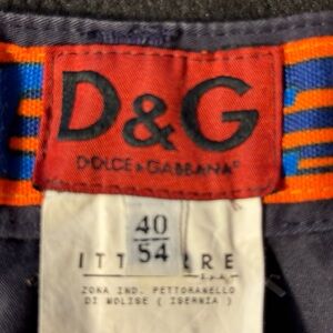 Dolce & Gabbana D&G Sport 2000 Cargo Pants Blue Orange Size 40.  LIKE NEW